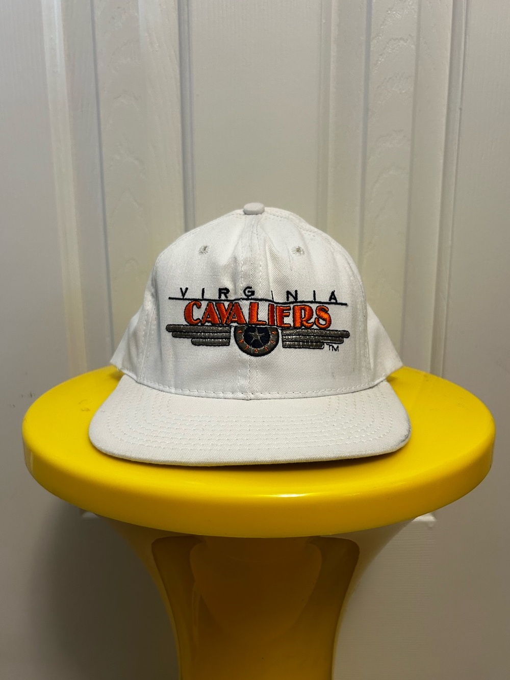 Virginia Cavaliers White Embroidered Adjustable Hat